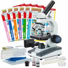 Kit de Microscópio Monocular para Estudantes AmScope M150C 40X-1000X