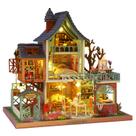 Kit de modelos de madeira Jungle Secret Cottage com luzes 28cm Kit de modelos de madeira Jungle Secret Cottage com luzes 28cm