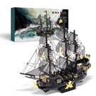 Kit de modelos de metal para quebra-cabeça 3D Piececool Black Pearl Pirate Ship