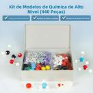 Kit De Modelos Moleculares De Química Com 440 Peças: Átomos Inorgânicos E Orgânicos E Ligações
