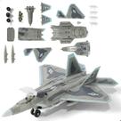Kit de modelos SEBUNAS F-22 Raptor Fighter Jet em escala 1:100 com suporte