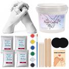 Kit de Moldagem de Mãos Muopay Presente de Aniversário para Casal, Não Tóxico
