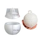 Kit De Molde De Silicone Para Vaso De Vela Redondo De Natal, Para Artesanato Em Resina DIY,