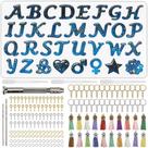 Kit de Molde para Chaveiro de Letras em Resina KH866 167 Peças Kit de Molde para Chaveiro de Letras em Resina KH866 167 Peças