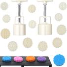 Kit de moldes para bombas de banho Boao Moon Cake Press com 12 carimbos x14 Kit de moldes para bombas de banho Boao Moon Cake Press com 12 carimbos x14