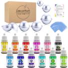 Kit de Moldes para Bombas de Banho DecorRom 12 Peças com Corante para Sabão Kit de Moldes para Bombas de Banho DecorRom 12 Peças com Corante para Sabão