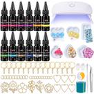 Kit de Moldes para Chaveiros de Resina UV LET'S RESIN com Lâmpada UV