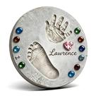 Kit de Moldes para Pedra de Jardim com Impressão de Mãos KCASCTIV, Moldes Redondos de 30 cm