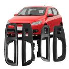 Kit de Molduras Puxadores Porta Compatível Vw Gol Voyage G5 2008 2009 2010 2011 2012 Preto 04 Peças