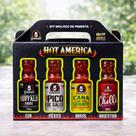 Kit de molhos de pimenta hot america