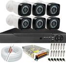 Kit De Monitoramento 6 Câmeras Infravermelho Dvr 8 Canais