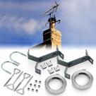 Kit de montagem de antena de chaminé Blulu Y-Type com alças de 18 pés