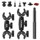 Kit De Montagem Para Motocicleta Para Insta360 X5 X4 X3 X2 RS DJI GoPro Com Suporte Duplo Para Kit De Montagem Para Motocicleta Para Insta360 X5 X4 X3 X2 RS DJI GoPro Com Suporte Duplo Para