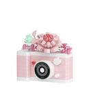 Kit de Montar Mini Blocos Sacblirr Câmera Flor de Jasmim Rosa