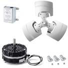 Kit de motor para ventilador de sótão Power Vent Criditpid, lâmina de 12" e 120 V Kit de motor para ventilador de sótão Power Vent Criditpid, lâmina de 12" e 120 V