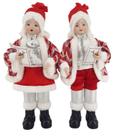 Kit de Natal Crianças Vermelho/Branco Grande Musical 42cm