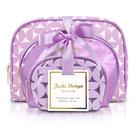 Kit de Necessaire com 3 pçs Glitz Jacki Design Roxo