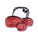 Kit de Necessaire Transparente Conjunto com 4 Peças SORTIDA