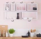 Kit De Nichos 6 Peças Mdf Branco Decoração
