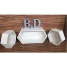 Kit De Nichos Hexagonal Colmeia 3 Peças Branco