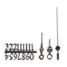 Kit De Números E Ponteiros Prata Pequeno Com 5 Unidades