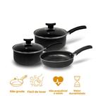 Kit de Panelas Antiaderente Teflon com Frigideira Alta Funda