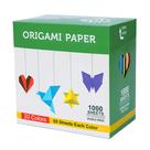 Kit de papel origami BUBU 1000 folhas, 15 cm, quadrado, 20 cores Kit de papel origami BUBU 1000 folhas, 15 cm, quadrado, 20 cores