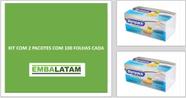 Kit de Papel Toalha Folha Dupla Premium de 22x20 com 02 pacotes com 100 folhas