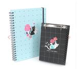kit de papelaria gatos 2 itens