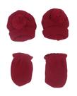 Kit de Par de Luvinhas e Par de Sapatinhos em Tricot - 2 Unidades