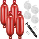 Kit de pára-choque para barco VIVOHOME 16x59cm, pacote com 4 e bomba de cordas