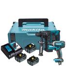 kit de Parafusadeira Dtd152 + Martelete Dhr171 com 3 Baterias