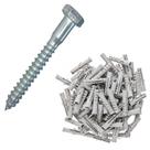 Kit de Parafuso Soberbo Sextavado Zincado 5/16x60mm C/ Bucha de Fixação sem anel 12mm Kit de Parafuso Soberbo Sextavado Zincado 5/16x60mm C/ Bucha de Fixação sem anel 12mm