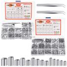 Kit de parafusos de fixação Hapric 1400 unidades, 26, tamanho 304, aço inoxidável