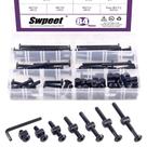 Kit de parafusos de hardware de berço Swpeet Black M6 x 15/25/35/45/55/65/75 mm