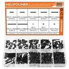 Kit de parafusos e porcas HELIFOUNER M2,5 x 4 mm/6 mm/8 mm/10 mm/12 mm/16 mm/20 mm