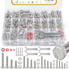 Kit de parafusos e porcas hexagonais Senyard 304 em aço inoxidável 780 unidades