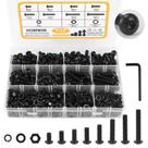 Kit de parafusos e porcas Homwin 512 unidades M6x10/12/14/16/20/25/30/35mm