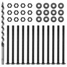 Kit de Parafusos SPARKWHIZ 12pcs 1,3cm x 20cm + Broca de 1,3cm x 30cm