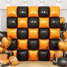 Kit de parede com balão de decoração Adorely Black Orange 25 unidades Kit de parede com balão de decoração Adorely Black Orange 25 unidades