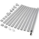 Kit de parede com cobertura de cabo YCLYC para 1 cabo grosso com capas de arame de 4 m