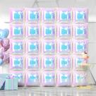 Kit de parede de balão NISOCY Iridescent Square Foil x25 com canudos