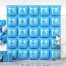 Kit de parede de balão NISOCY Pearl Blue Square Foil x25 + Acces.
