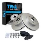 Kit de pastilhas de freio e rotor TRQ compatível com 16-21 Toyota