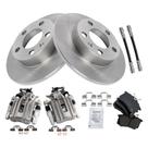 Kit de pastilhas e discos de freio traseiros TRQ em cerâmica para VW Beetle e Golf Kit de pastilhas e discos de freio traseiros TRQ em cerâmica para VW Beetle e Golf