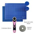 Kit de Patchwork Base De Corte A2 Placa de Mesa 60x45 Cortador Circular Rosa 45 + 1 Lamina Refil