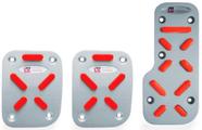 Kit de Pedaleira Alumínio Anodizado Modelo 1 Vermelho Shekparts