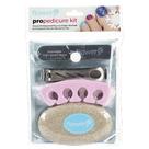 Kit de pedicure Flowery Pro com cortador de unhas, lima e pedra-pomes