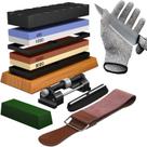 Kit de pedra de afiar facas Yeopasda 4 Side Grit 400/1000 3000/8000
