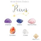 Kit de Pedras Cristais dos Signos Peixes - 5 pedras naturais proteção e limpeza